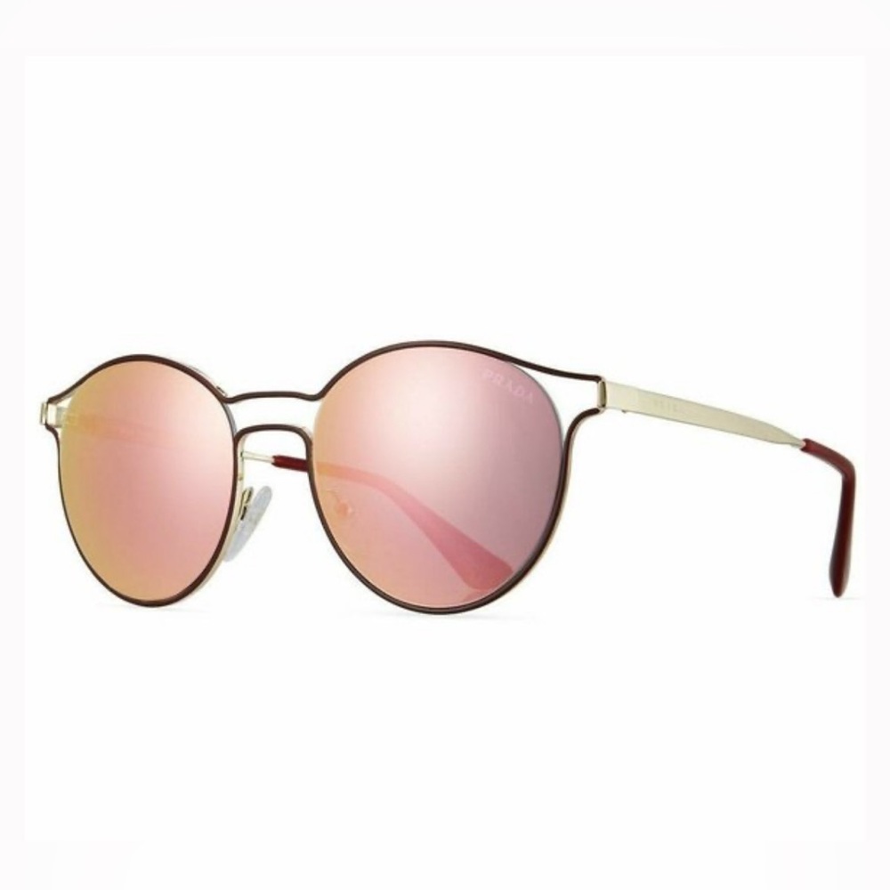 PRADA Rose Gold Round Sunglasses (62SS53)